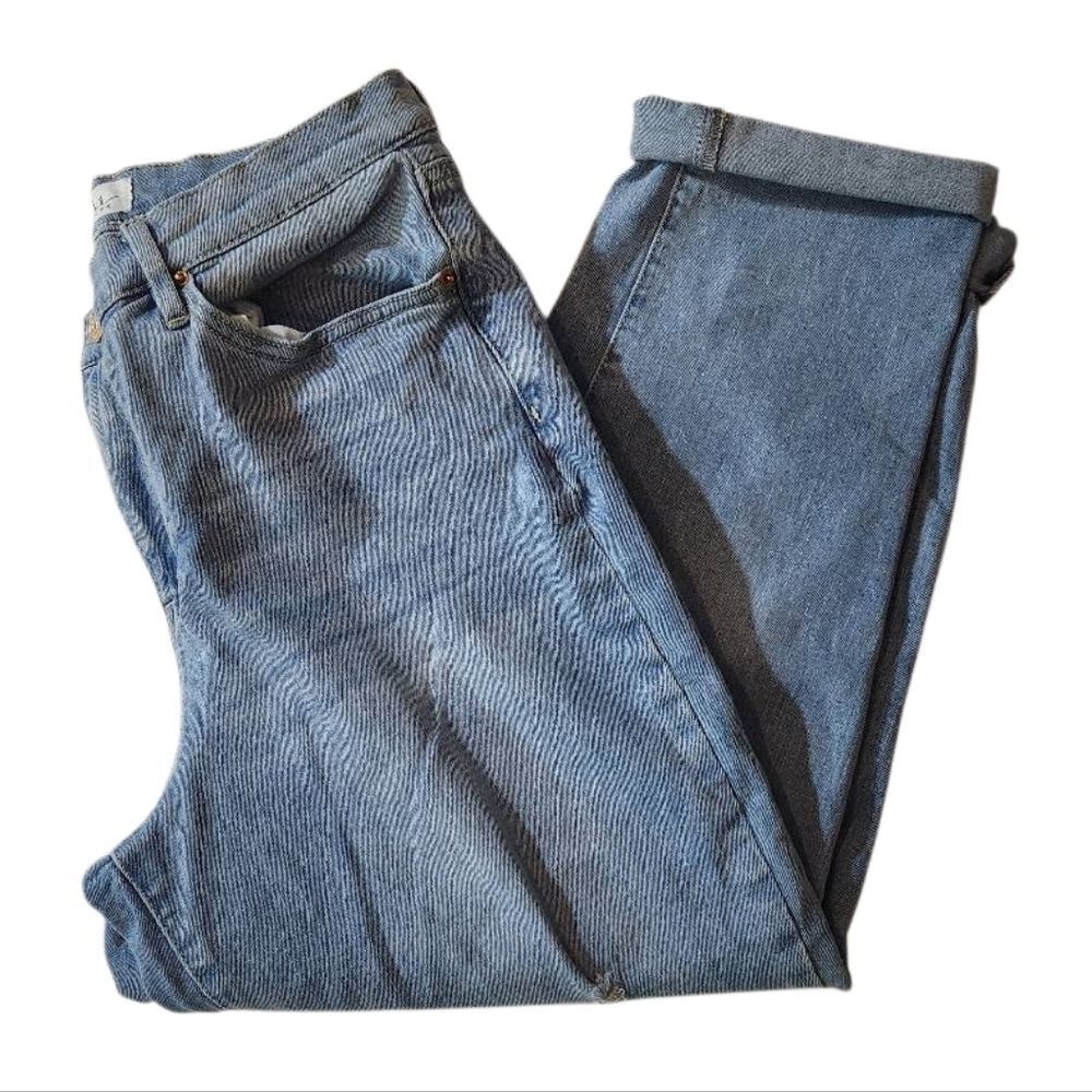 Nicole Miller Soho High Rise Slim Straight‎ Size 12 Cropped Jeans